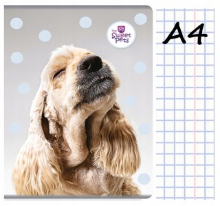 Zeszyt A4 w kratkę 60 kartek z marginesem pies piesek szczeniak