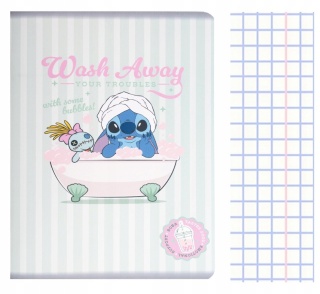 Zeszyt A5 Stitch w kratkę 60 kartek LILO I STICH bąbelki