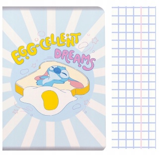 Zeszyt A5 Stitch w kratkę 60 kartek LILO I STICH kanapka