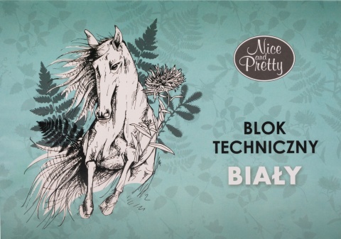 Blok techniczny koń konie A4 20 kartek 170g biały Beniamin