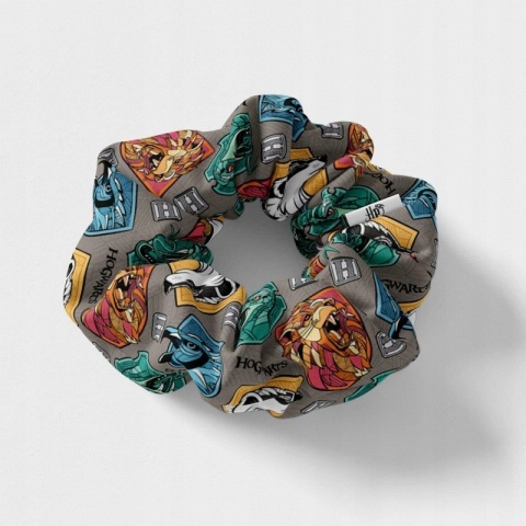 Gumki frotki scrunchies Harry Potter slytherin zestaw 3 szt