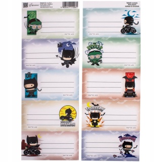 Naklejki nalepki na zeszyty 10 szt Batman Catman