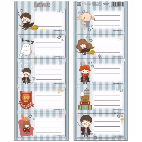 Naklejki nalepki na zeszyty 10 szt HARRY POTTER
