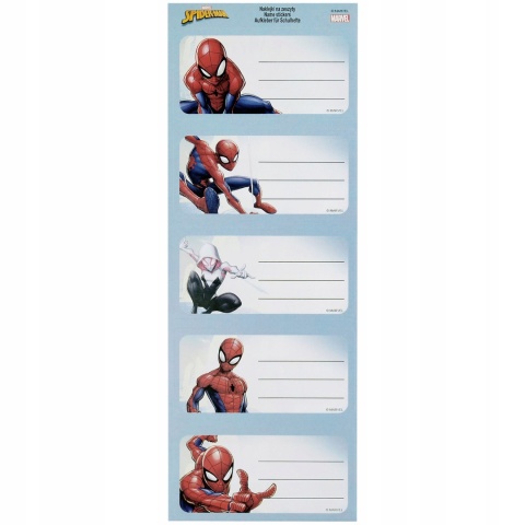 Naklejki nalepki na zeszyty 10 szt Spiderman
