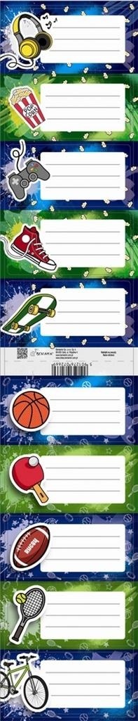 Naklejki nalepki na zeszyty 10 szt sport game piłka