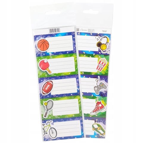 Naklejki nalepki na zeszyty 10 szt sport game piłka