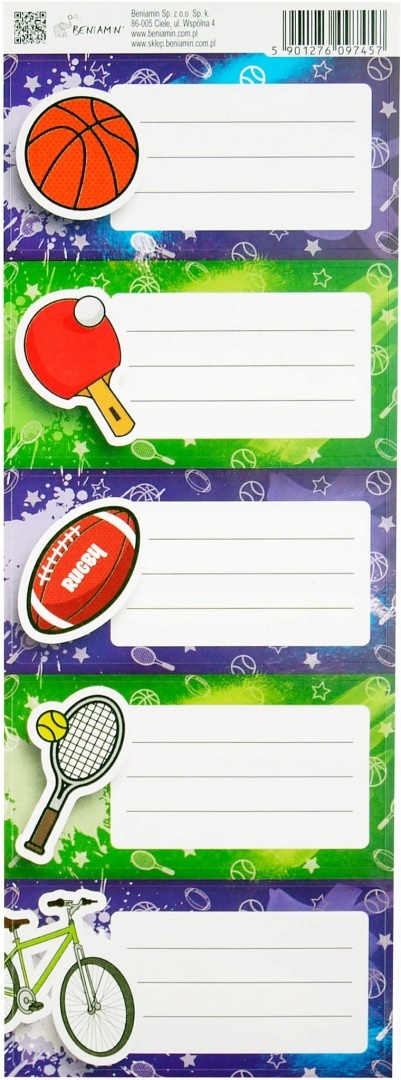 Naklejki nalepki na zeszyty 10 szt sport game piłka