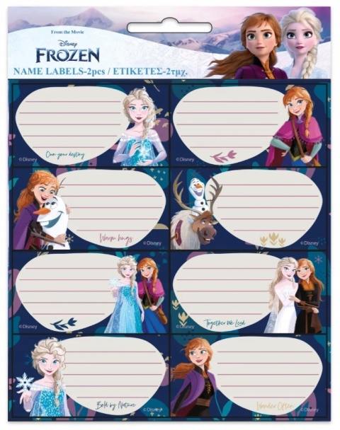 Naklejki nalepki na zeszyty 16 szt KRAINA LODU FROZEN 2