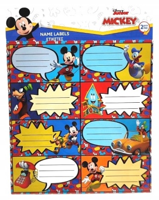 Naklejki nalepki na zeszyty 16 szt MYSZKA MICKEY MIKI