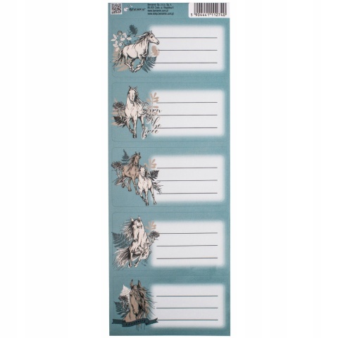 Naklejki nalepki na zeszyty koń konie koniki 10 szt