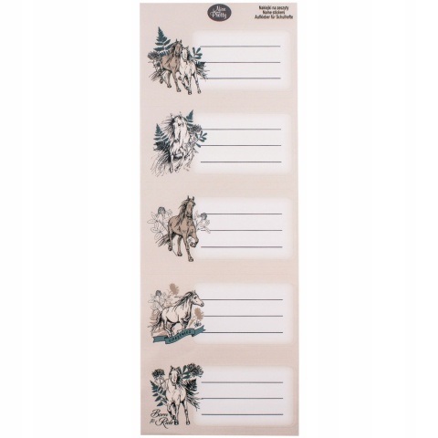 Naklejki nalepki na zeszyty koń konie koniki 10 szt