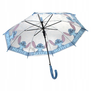 Parasol STICH dziecięcy parasolka automatyczna foliowy ransparentny Stitch