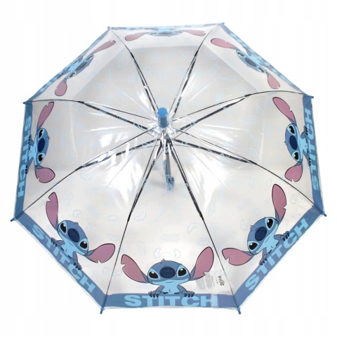 Parasol STICH dziecięcy parasolka automatyczna foliowy ransparentny Stitch