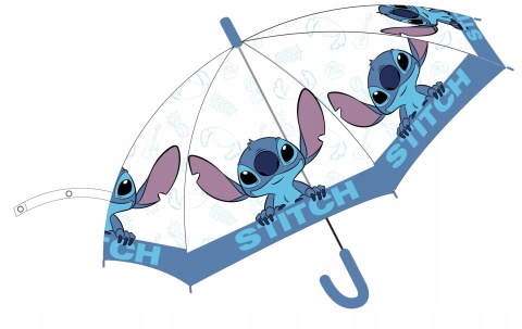 Parasol STICH dziecięcy parasolka automatyczna foliowy ransparentny Stitch