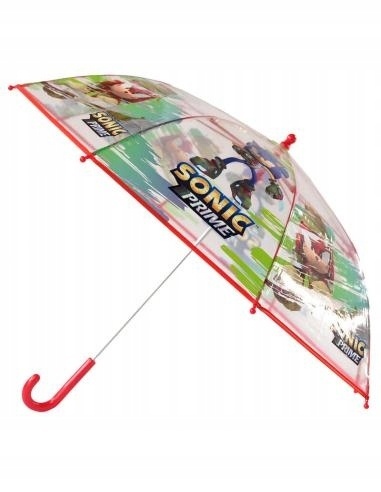 Parasol przeźroczysty transparentny foliowy manualna jeż Sonic