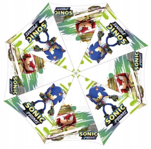 Parasol przeźroczysty transparentny foliowy manualna jeż Sonic