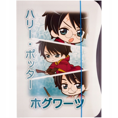 Teczka z gumką A4 na dokumenty rysunki Harry Potter w stylu manga