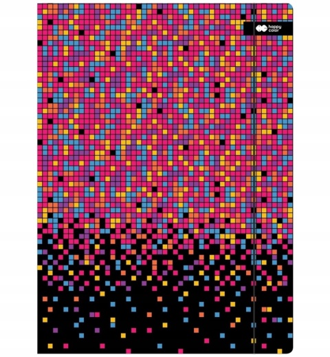 Teczka z gumką A4 na dokumenty rysunkowa pixel PIXI Disco Happy Color