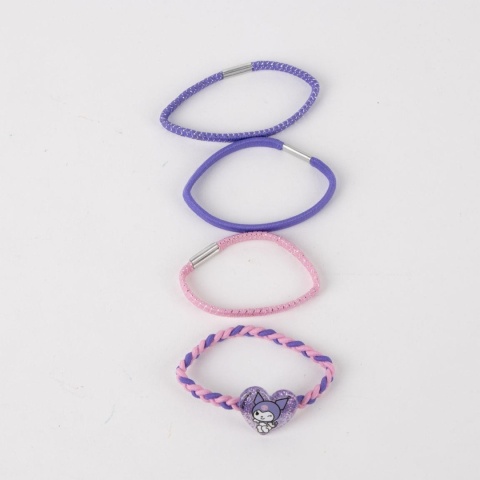 Zestaw do włosów gumki frotki spinki scrunchies Kuromi w saszetce