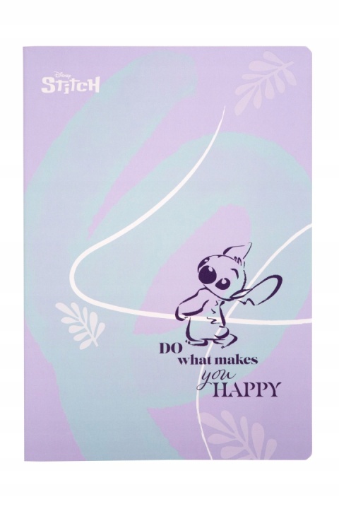 Zeszyt A4 Stitch fioletowy w kratkę 60 kartek LILO I STICH