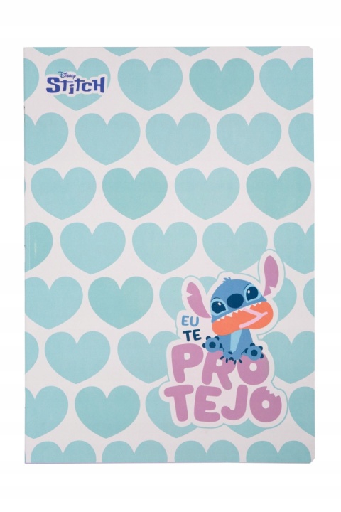 Zeszyt A4 Stitch serduszka w kratkę 60 kartek LILO I STICH