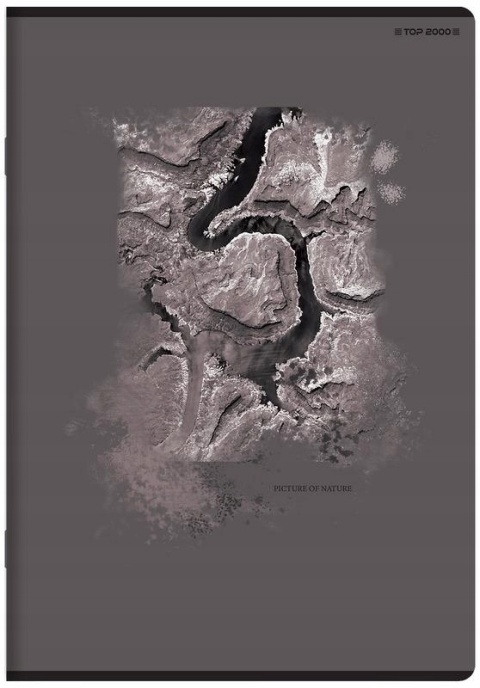 Zeszyt A4 kratka kratkę 80 kartek kwiaty abstrakcja czarne MIX 1 szt