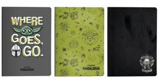 Zeszyt A5 STAR WARS Mandalorian w kratkę 60 kartek 3 szt