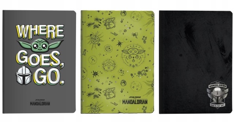 Zeszyt A5 STAR WARS Mandalorian w kratkę 60 kartek 3 szt