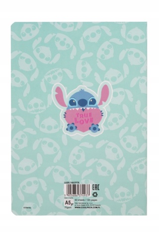 Zeszyt A5 Stitch love more w kratkę 60 kartek LILO I STICH