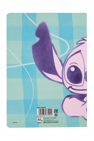 Zeszyt A5 Stitch z serduszkiem w linię 60 kartek LILO I STICH