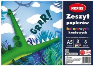 Zeszyt papierów kolorowych 8 szt A5 Benjamin