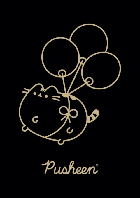 Zeszyt w kratkę A5 Pusheen kotek czarny mix wzorów 60 kartek 1 szt