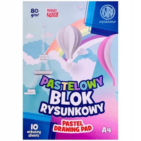Astra blok rysunkowy kolorowy pastel A4 10 kartek