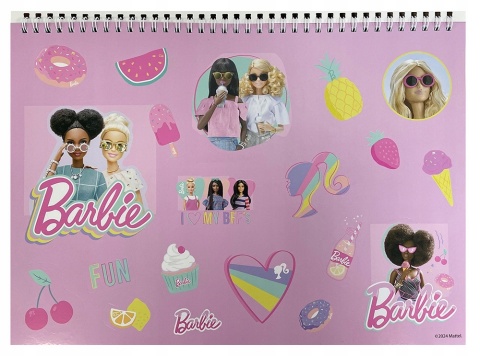 BARBIE Happy szkicownik blok kolorowanki naklejki 40 k