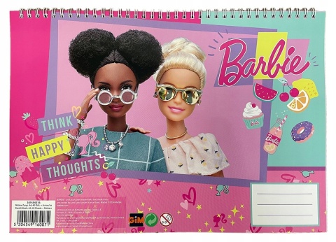 BARBIE Happy szkicownik blok kolorowanki naklejki 40 k