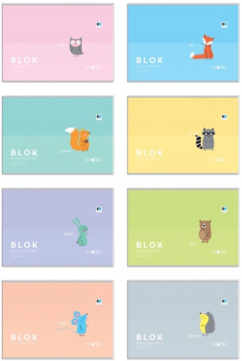 Blok rysunkowy A4 20 kartek grubsze strony 120 g/m2 biały BB KIDS INTERDRUK