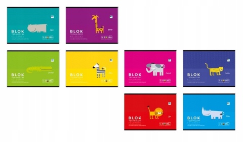 Blok techniczny A4 240 g/m2 10 kartek biały INTERDRUK BB KIDS