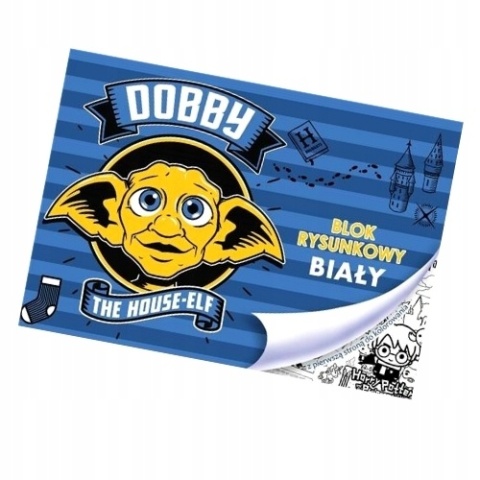 HARRY POTTER blok rysunkowy A4 20 kartek biały Zgredek