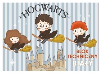 HARRY POTTER blok techniczny A4 10 kartek biały 170g/m2