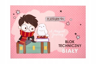 HARRY POTTER blok techniczny A4 10 kartek biały 170g/m2