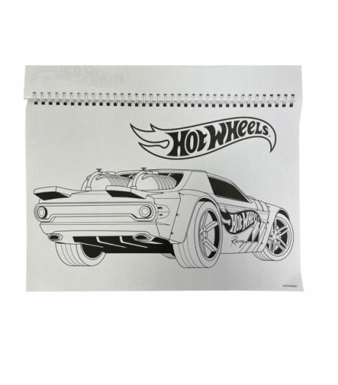 HOT WHEELS auta szkicownik blok kolorowanki na spirali naklejki A4 40 k