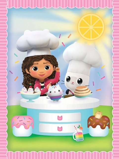 KOCI DOMEK GABI Trefl Puzzle 2w1 48 30 MEMO 24 el