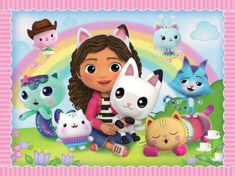 KOCI DOMEK GABI Trefl Puzzle 2w1 48 30 MEMO 24 el