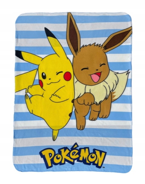 Koc kocyk polarowy 100x140 narzuta + poduszka 40x40 POKEMON