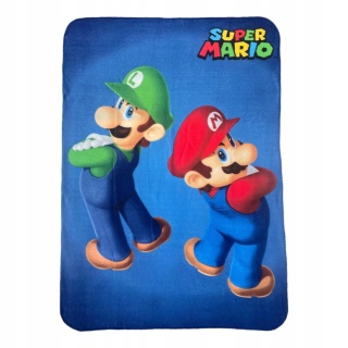 Koc kocyk polarowy narzuta SUPER MARIO 100x140 cm