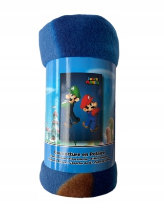 Koc kocyk polarowy narzuta SUPER MARIO 100x140 cm