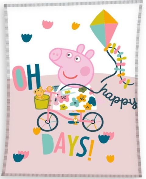 Kocyk koc coral puchaty ŚWINKA PEPPA 130X170