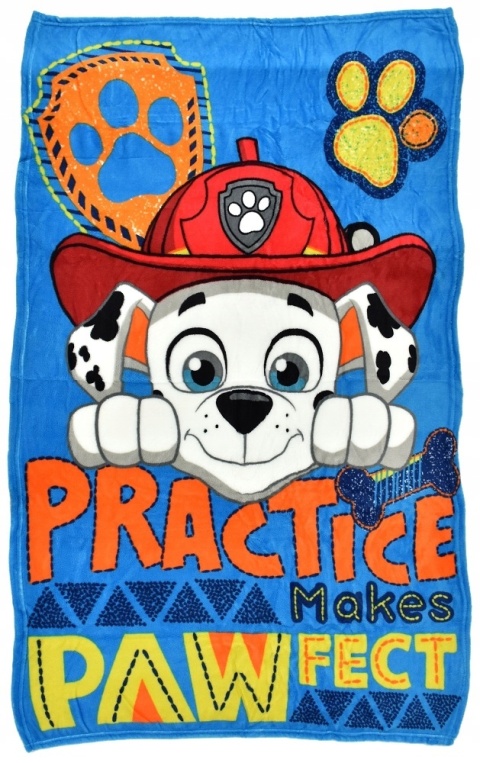 Kocyk koc miś coral PSI PATROL MARSHALL 100x140 cm