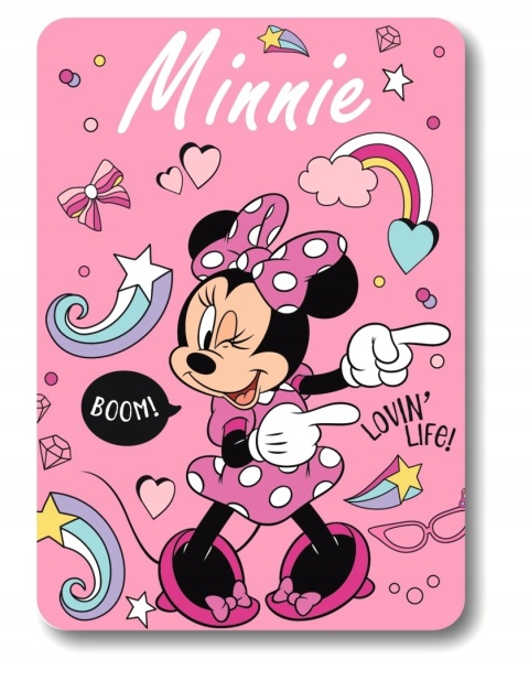 Kocyk koc polarowy MYSZKA MINNIE 100x140