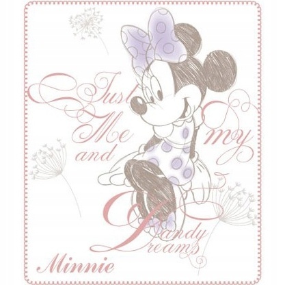 Kocyk koc polarowy MYSZKA MINNIE do wózka 80x100cm